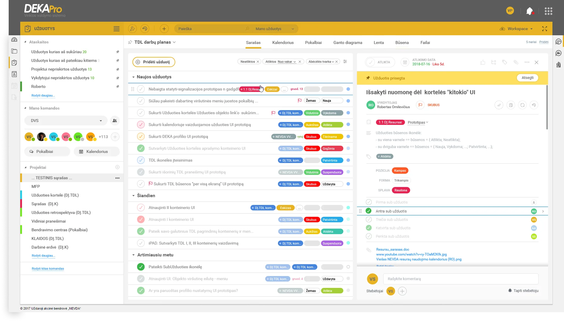 Deka Pro — Kanban view